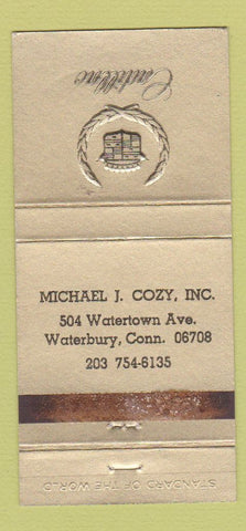 Matchbook Cover - Michael Cozy Cadillac Waterbury CT WORN 30 Strike