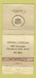 Matchbook Cover - Central Cadillac Cleveland OH WORN 30 Strike