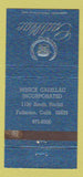 Matchbook Cover - Renick Cadillac Fullerton CA WEAR 30 Strike