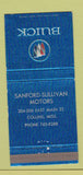 Matchbook Cover - Sanford Sullivan Buick Collins MS WEAR 30 Strike