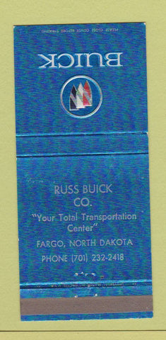 Matchbook Cover - Russ Buick Fargo ND 30 Strike
