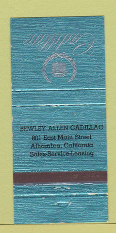 Matchbook Cover - Bewley Allen Cadillac Alhambra CA WEAR 30 Strike