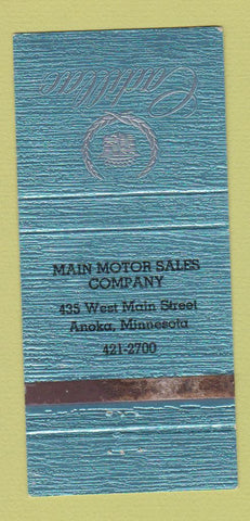 Matchbook Cover - Main Motors Cadillac Anoka MN WORN 30 Strike