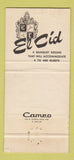 Matchbook Cover - El Cid Syracuse NY restaurant WEAR 30 Strike