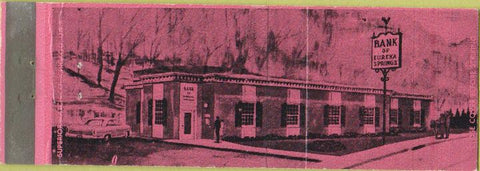 Matchbook Cover - Bank of Eureka Springs AR