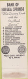 Matchbook Cover - Bank of Eureka Springs AR