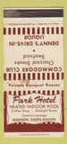 Matchbook Cover - Park Hotel Madison SD WORN 30 Strike