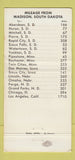 Matchbook Cover - Park Hotel Madison SD WORN 30 Strike