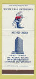 Matchbook Cover - American City Bank Los Angeles CA 30 Strike