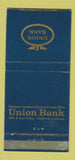 Matchbook Cover - Union Bank Oakland CA 30 Strike