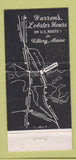 Matchbook Cover - Warren's Lobster House Kittery ME 30 Strike