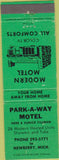 Matchbook Cover - Park a Way Motel Newberry MI green