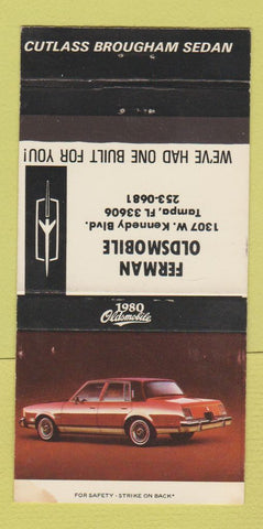 Matchbook Cover - 1980 Oldsmobile Ferman Tampa FL Cutlass 30 Strike