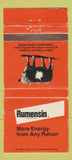 Matchbook Cover - Rumensin Elanco Livestock Indianapolis IN WEAR 30 Strike