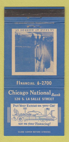 Matchbook Cover - Chicago National Bank IL 30 Strike