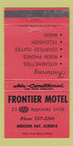 Matchbook Cover - Frontier Motel Medicine Hat AB 30 Strike