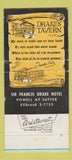 Matchbook Cover - Sir Francis Drake Hotel San Francisco CA 30 Strike