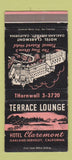 Matchbook Cover - Terrace Lounge Hotel Claremont Berkeley CA WORN 30 Strike