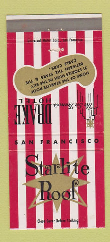 Matchbook Cover - Sir Francis Drake Hotel San Francisco CA 30 Strike