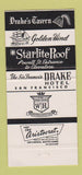 Matchbook Cover - Sir Francis Drake Hotel San Francisco CA 30 Strike