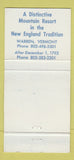 Matchbook Cover - Sugarbush Inn Warren VT 30 Strike