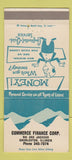 Matchbook Cover - Commerce Finance Corp Charleston IL 30 Strike