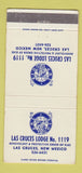 Matchbook Cover - Elks Lodge Las Cruces NM 30 Strike