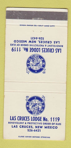 Matchbook Cover - Elks Lodge Las Cruces NM 30 Strike