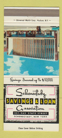 Matchbook Cover - Schenectady Savings and Loan NY 30 Strike