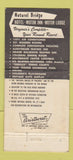Matchbook Cover - Natural Bridge VA Motor Inn Hotel 30 Strike
