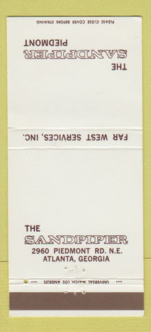 Matchbook Cover - The Sandpiper Atlanta GA 30 Strike