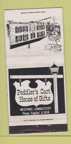 Matchbook Cover - Peddler's Cart House of Gifts Westport CT WEAR 30 Strike