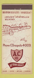 Matchbook Cover - AC Co Pittsburgh PA airport WEAR 30 Stick