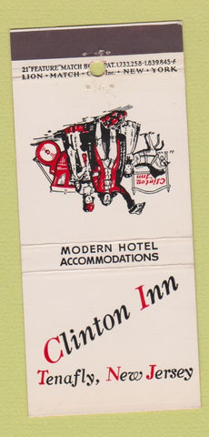 Matchbook Cover - Clinton Inn Tenafly NJ 21 Strike Feature