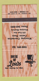 Matchbook Cover - House of Lords Salon Winnipeg MB 30 Strike