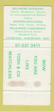 Matchbook Cover - Tosh and Company Wood Products Walthamstow London UK 30 Strike