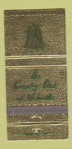 Matchbook Cover - Country Club of Asheville NC 30 Strike
