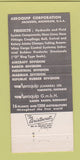 Matchbook Cover - Aeroquip Faxton Engineering West Hartford Hamden CT 30 Strike