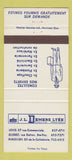 Matchbook Cover - JJL Demers Levis Quebec Rimouski QC Hardware 30 Strike