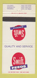 Matchbook Cover - Swift Feeds Minerals Calgary Edmonton AB Winnipeg 30 Strike