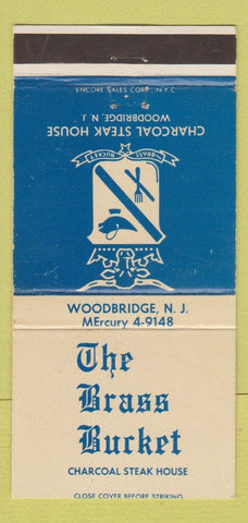 Matchbook Cover - The Brass Bucket Steak Woodbridge NJ 30 Strike
