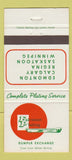 Matchbook Cover - Fairmont Plating Bumpers Edmonton Calgary AB 30 Strike