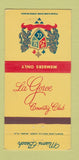 Matchbook Cover - La Gorce Country Club Miami Beach FL 30 Strike