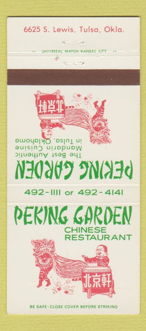 Matchbook Cover - Peking Garden Chinese Restaurant Tulsa OK 30 Strike