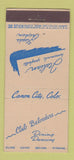Matchbook Cover - Club Belvedere Canon City Colorado 30 Stick