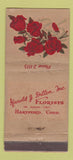 Matchbook Cover - Harold Dillon Flowers Hartford CT WEAR 30 Stick
