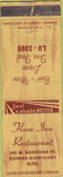 Matchbook Cover - Flora Inn Restaurant NO TOWN WORN