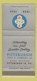 Matchbook Cover - Pittsburgh Coke and Chemical coal Pittsburgh PA 30 Strike