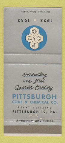 Matchbook Cover - Pittsburgh Coke and Chemical coal Pittsburgh PA 30 Strike