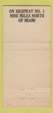 Matchbook Cover - The Hofbrau Haus Hallandale FL Beer Stein 30 Strike